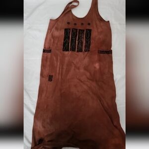 Chic Women's size XL orange vintage dress #KK6